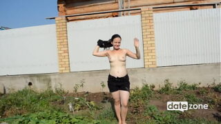 My neighbors hot wife is a hot slut so we did some naughty fun outdoor